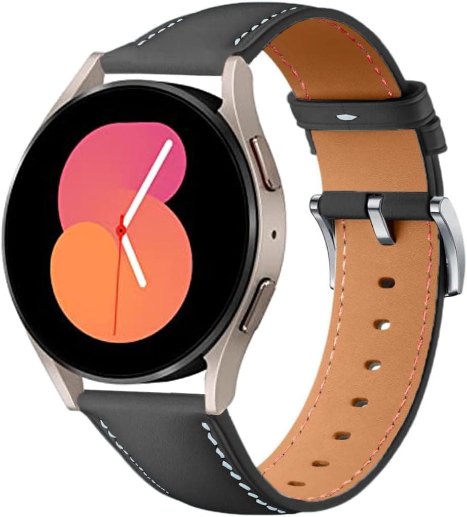18mm Genuine Leather Watch Band Compatible with Garmin, Huawei & Fossil Smartwatches
